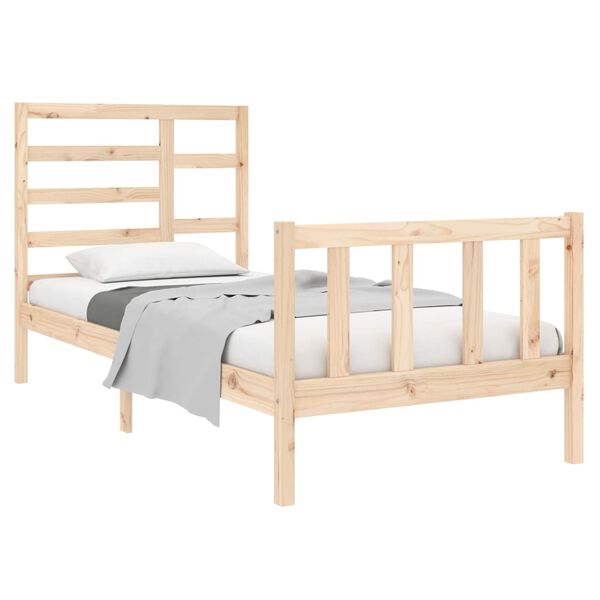 vidaXL Massivholzbett 75x190 cm