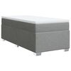 vidaXL Boxspringbett mit Matratze Hellgrau 90x200 cm Stoff