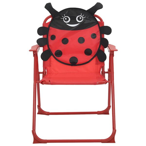 vidaXL 3-tlg. Garten-Bistro-Set f&uuml;r Kinder mit Sonnenschirm Rot