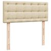 vidaXL Boxspringbett mit Matratze Creme 120x190 cm Stoff