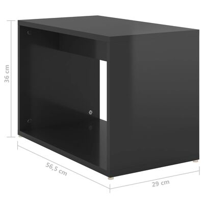 vidaXL 3-tlg. Satztisch-Set Hochglanz-Schwarz 60x60x38 cm Spanplatte
