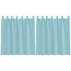 vidaXL Voile Vorh&auml;nge mit Schlaufen 2 Stk. T&uuml;rkis 140x140 cm