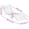 vidaXL Sonnenliege Braun 184 x 55 x 59 cm Massives Teakholz
