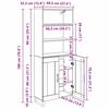 vidaXL Highboard Schwarz Eichen-Optik 69,5 x 34 x 180 cm Holzwerkstoff