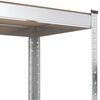 vidaXL Regale mit 5 B&ouml;den 3 Stk. Silbern Stahl & Holzwerkstoff