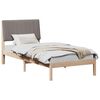 vidaXL Bettrahmen mit Kopfteil Braun 90 x 200 cm Massives Kiefernholz