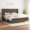 vidaXL Boxspringbett mit Matratze Dunkelbraun 200x200 cm Stoff