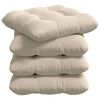 vidaXL Sitzkissen 4 stk. Mikrofaserstoff Beige 40 x 40 cm