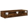 vidaXL Wandregal mit Schubladen R&auml;uchereiche 80x33x17 cm Holzwerkstoff