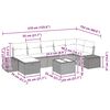 vidaXL Sofa Set mit Kissen 8 pcs Poly-Rattan
