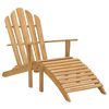 vidaXL Adirondack-St&uuml;hle mit Fu&szlig;teil 2 Stk. Massivholz Teak