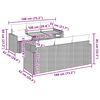 vidaXL 7-tlg. Garten-Sofagarnitur mit Kissen Beige Poly Rattan