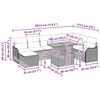 vidaXL Garten-Sofa-Set 9 pcs Schwarz Poly-Rattan