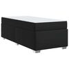 vidaXL Bettrahmen mit Matratze Schwarz 90 x 200 cm Stoff