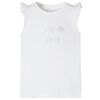 Kinder-T-Shirt mit R&uuml;schen&auml;rmeln Wei&szlig; 116