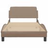 vidaXL Bettgestell "Dover" Cappuccino-Braun 100x200 cm Kunstleder