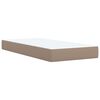 vidaXL Boxspringbett mit Matratze Cappuccino-Braun 90x190cm Kunstleder