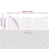 vidaXL Zaunpfosten Grau 100 x 0,5 m (36 mm Maschenweite) Stahl und PVC