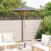 vidaXL Garten-Sonnenschirm Dunkelgrau &Oslash; 270 x 260 cm Bambus