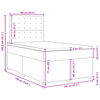 vidaXL Boxspringbett mit Matratze Schwarz 120x190 cm Stoff