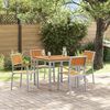 vidaXL Garten Essgruppe 5 pcs Grau und Braun 90 x 90 x 75 cm