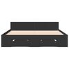 vidaXL Bettgestell mit Schubladen Schwarz 120x190 cm Holzwerkstoff