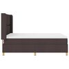 vidaXL Boxspringbett mit Matratze Dunkelbraun 140 x 200 cm Stoff