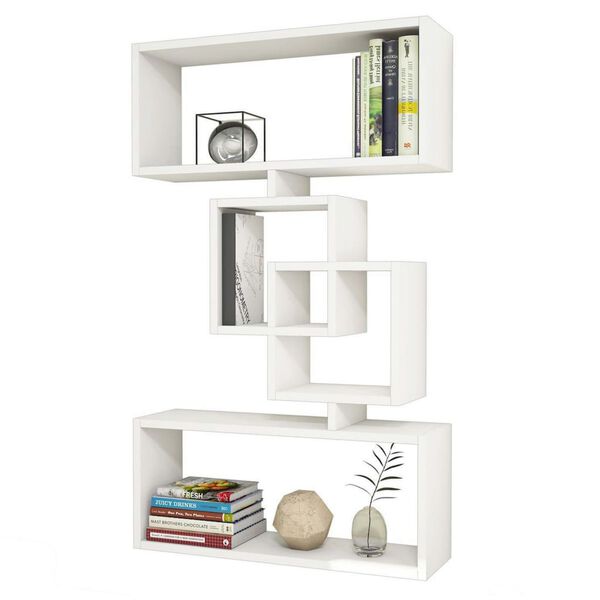 Homemania Wandregal Harmony 70x22x117 cm Wei&szlig;
