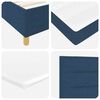 vidaXL Boxspringbett mit Matratze Blau 140 x 190 cm Stoff