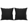 vidaXL 2-Sitzer-Sofa mit Zierkissen Schwarz 120 cm Kunstleder