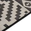 vidaXL Outdoor-Teppich Flachgewebe 200x280 cm Schwarz Gestreift
