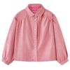 Kinderbluse mit Laternen&auml;rmeln Altrosa 92