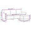 vidaXL 3-Sitzer-Sofa mit Hocker Cappuccino-Braun 180 cm Kunstleder