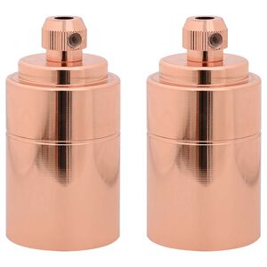 vidaXL Lampenfassungen 2 Stk. Rosegold E27