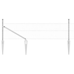 vidaXL Sechseckzaun mit Pfosten 50 x 0,4 m Verzinkter Stahl Silber