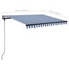 vidaXL Markise Manuell Einziehbar mit LED 300x250 cm Blau und Wei&szlig;