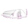 vidaXL Gew&auml;chshaus mit Stahlrahmen Gr&uuml;n 96 m&sup2; 16x6x2,85 m