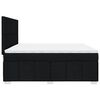 vidaXL Boxspringbett mit Matratze Schwarz 200x200 cm Stoff