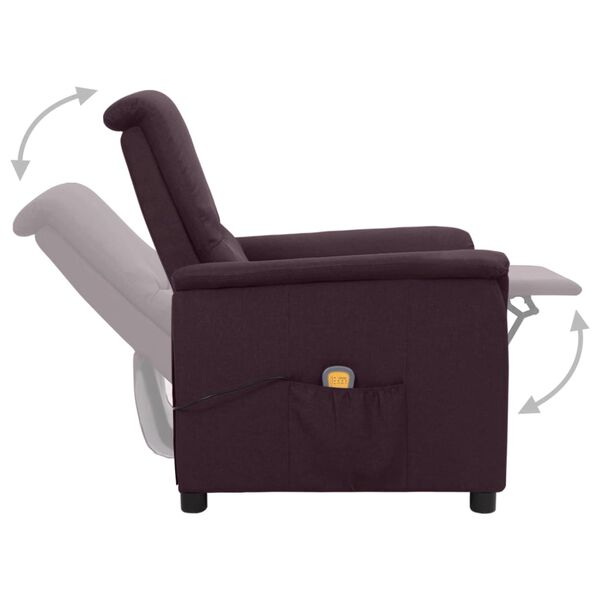 vidaXL Massagesessel Lila Stoff