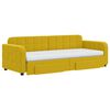vidaXL Tagesbett Ausziehbar mit Schubladen Gelb 80x200 cm Samt