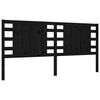 vidaXL Massivholzbett mit Kopfteil Schwarz 200x200 cm