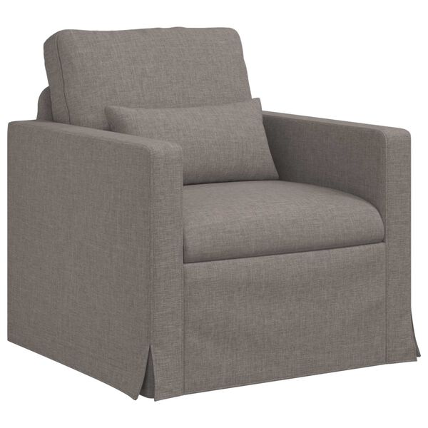 vidaXL Sofa Taupe Gesamtabmessungen: 78 x 78 x 80 cm (B x T x H) Samt