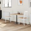 vidaXL Esszimmerst&uuml;hle 2 pcs Wei&szlig; 50 x 52,5 x 91 cm Massives Gummiholz