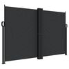 vidaXL Seitenmarkise Ausziehbar Schwarz 160x1000 cm