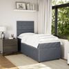 vidaXL Boxspringbett mit Matratze Dunkelgrau 90x190 cm Samt