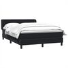 vidaXL Boxspringbett mit Matratze & LED Dunkelgr&uuml;n 140x210 cm Samt