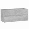 vidaXL 2-tlg. Badm&ouml;bel-Set Betongrau Holzwerkstoff