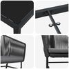 vidaXL Garten Essgruppe 7 pcs Schwarz Pulverbeschichteter Stahl