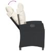 vidaXL 5-tlg. Garten-Essgruppe mit Kissen Schwarz Poly Rattan