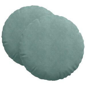 vidaXL Sitzkissen 2 St&uuml;ck Meergr&uuml;n &Oslash; 60 x 21 cm Samt